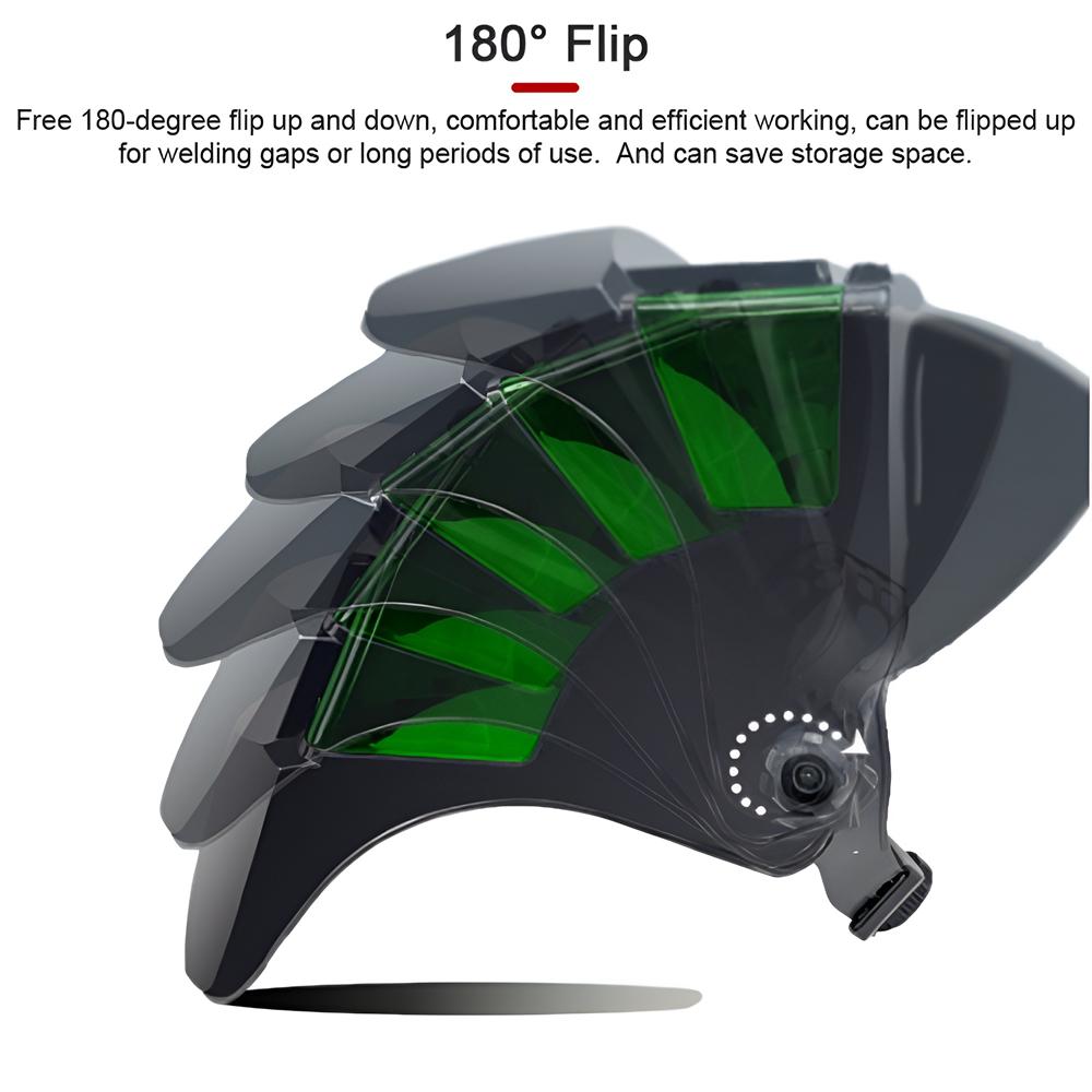 PP Welding Facemask Auto Dimming Welding Helmet Cap Professional Large View Welding Head Mounted Face Protective for Industrial