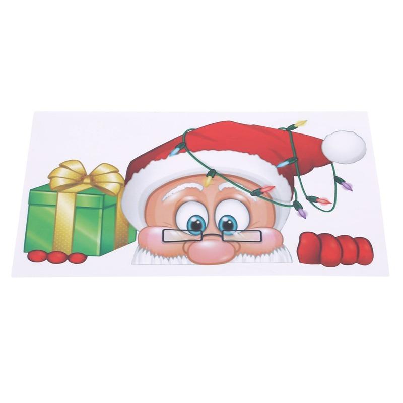 Рождественская Снежинка Окно Адсорбционная Стеклянная Наклейка Рождественская Наклейка Украшение Праздничная Снежинка Санта-Клаус Олень Партии Наклейка