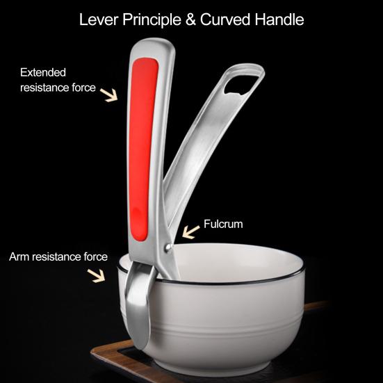 Pot Bowl Gripper with Non-slip Handle Heat-Resistant Anti-scalding Hot Bowl Holder Dish Pan Gripper Clip Kitchen Tool