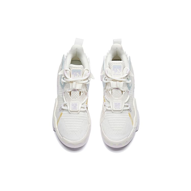 Anta Badass Fabric Synthetic Leather Shock Absorbing Non-Slip Wear-Resistant Breathable Low-Top Casual Shoes Women Casual Shoes 122128084-2