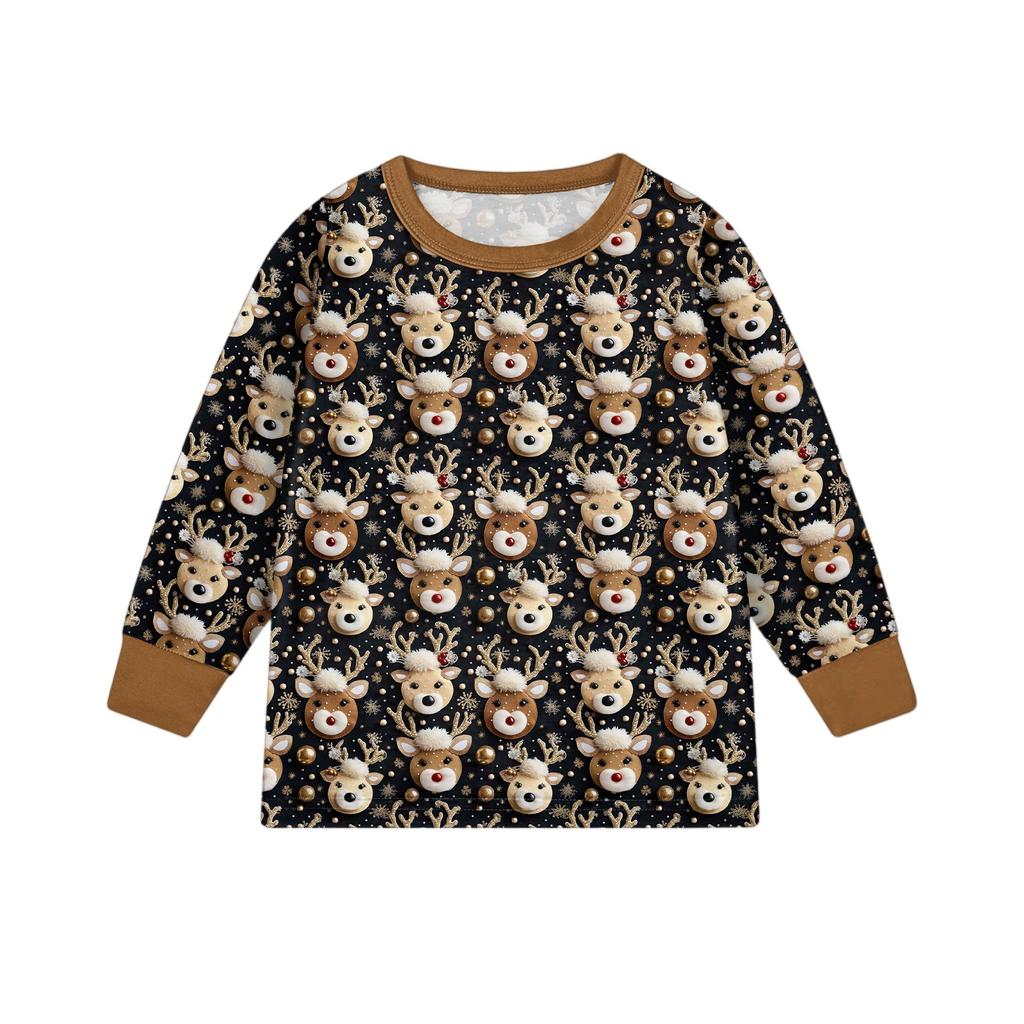 Детский модный костюм юбка топ с круглым вырезом и длинными рукавами брюки