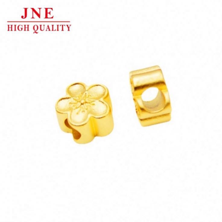 Gold DIY Accessories Peach Blossom Pendant Lucky Beads Bracelet Beads Accessories Necklace for Women No Color Fading
