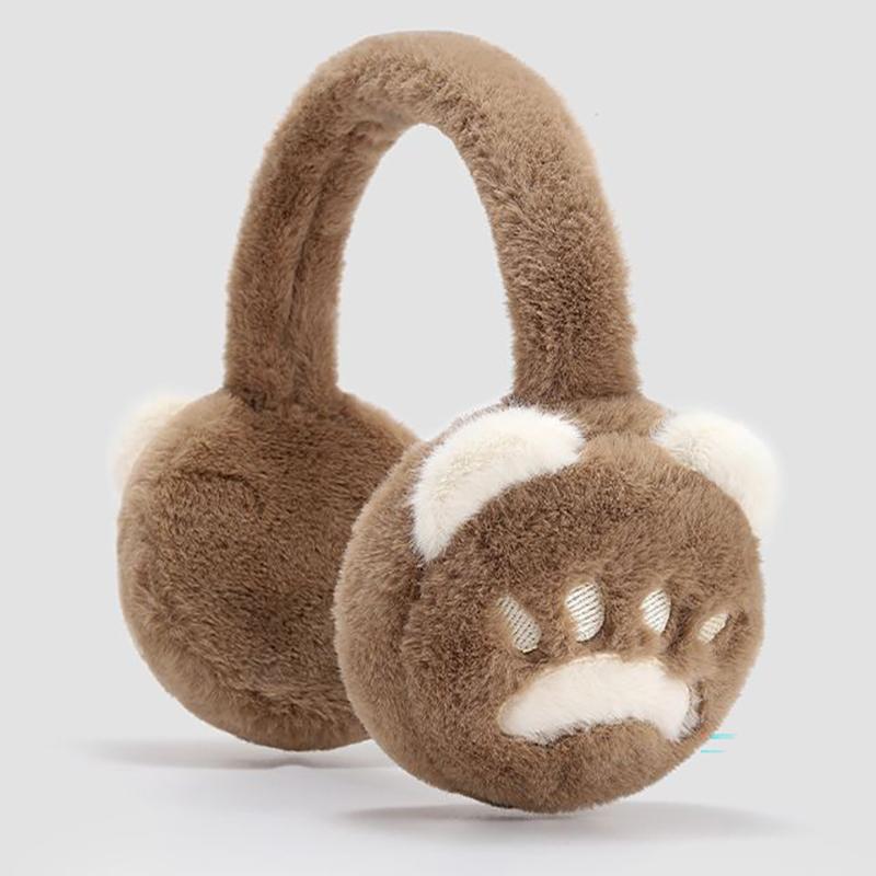 Cartoon Plush Earmuffs Adorable Foldable Earcap Furry Headband Cute Winter Ear Muffs For Winter Gift For Women Riding