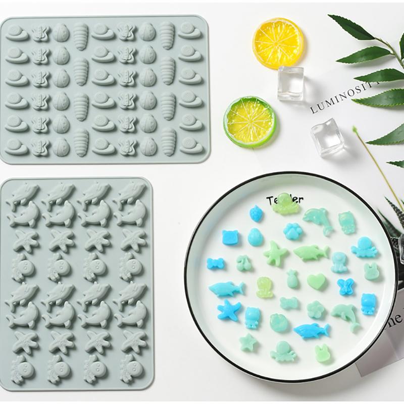 Миниатюрная форма для конфет Фрукты Животные Силиконовая форма для конфет Жевательная форма Сахарное искусство