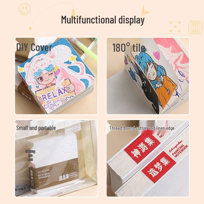 Blue Fruit Sketchbook: Durable Acrylic Blank Drawing Pad for Students