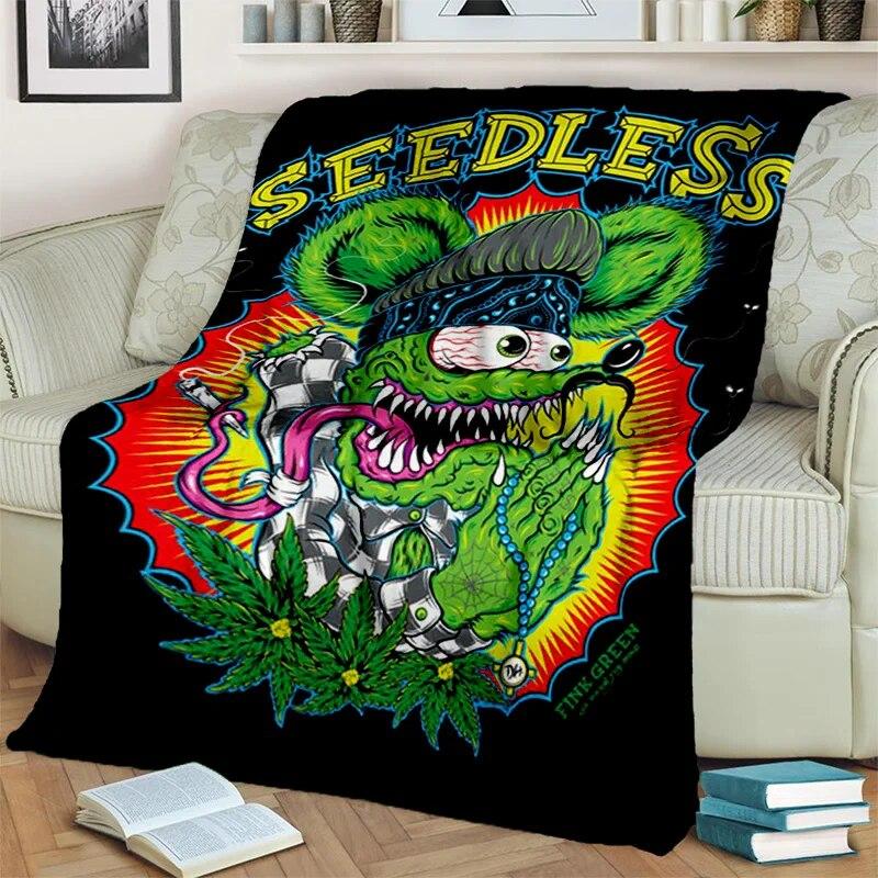 Забавное одеяло с изображением крысы Финка, мягкое одеяло для дома, спальни, кровати, дивана, пикника, путешествия, офиса, покрывало для отдыха, детское одеяло