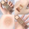 Waterproof Eyeshadow Tray Earth Color Pearlescent Matte Natural Brightening Color Sleeper Silkworm Contouring Eyeshadow Palette Lasting Setting