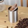1Pc Storage Jars with Airtight Lid, Containers Kitchen Food Canisters with Acacia Wood Lids for Coffee Beans/Sugar/Tea/Nuts
