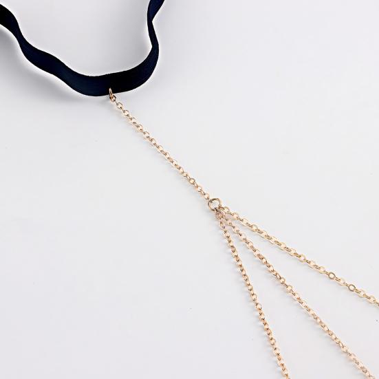 Цепочка для тела с многослойной регулируемой длинной кисточкой, привлекающая внимание, универсальное украшение для платья, подвеска в виде геометрической звезды