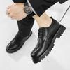 Leather Shoes Men'S Casual Shoes Business Thick-Soled Trend Tie-In Work Shoes JZ-88877