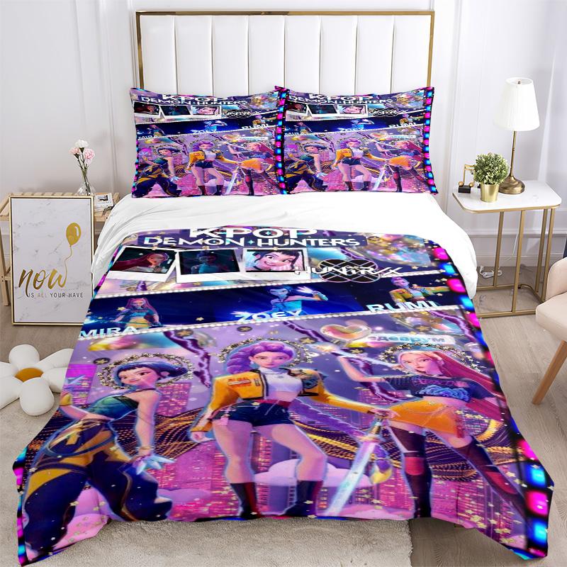 Kpop Stars Bedding 3 Piece Set Hd Print Duvet Cover Pillowcases For Teens Adult Bedroom Decoration Christmas Gift C9211302