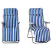 Reclining Garden Chair Set of 2, 5-Level Adjustable Zero Gravity Chairs with Cushions