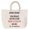 Sac De Plage - PLANETEE - Cheffe De Chantier Ça N'existe Pas - Anse Corde - Grand Format - Coton Fabriqué En France