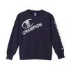 Champion Long Sleeve Crew Neck Sweatshirt with Graphic Logo Schoolboy Navy Kids' Print, CK-YS003,