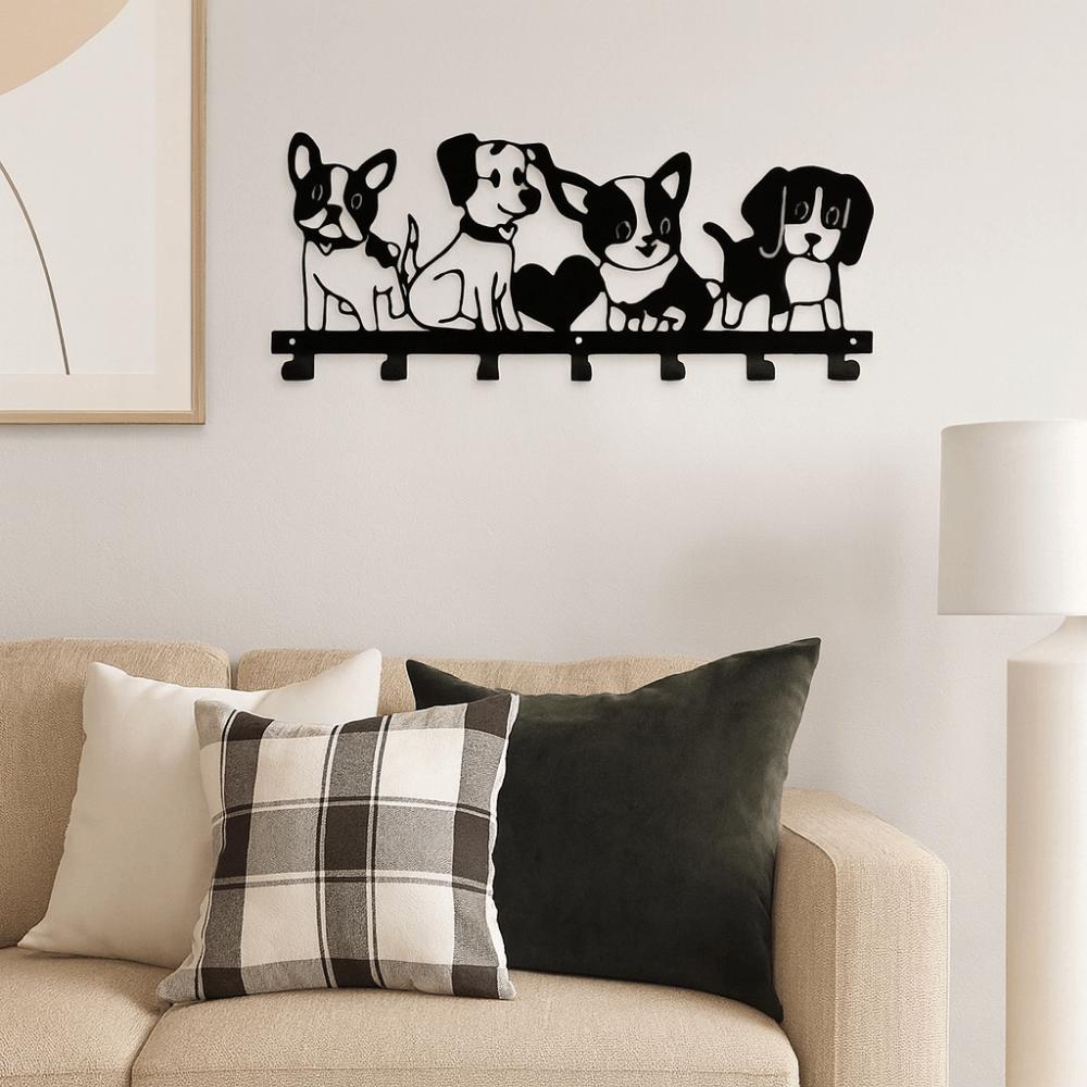 Железный мультяшный крючок для одежды в виде собаки, скандинавский держатель для ключей, прочная стойка для хранения одежды, прихожая