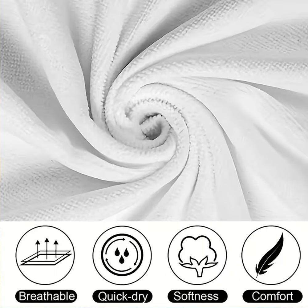 White Daisy Flowers on Blue Background Beach towel quick-drying for travel outdoor sports jogging beach and swimming