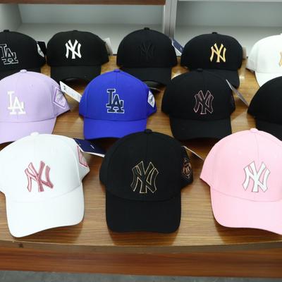 Регулируемая бейсболка NY Yankees и LA Duckbill с жестким верхом и большим логотипом для мужчин и женщин