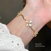 Zircon Floral Charm Bracelet For Women With Luxurious Finish And Daily Wear
