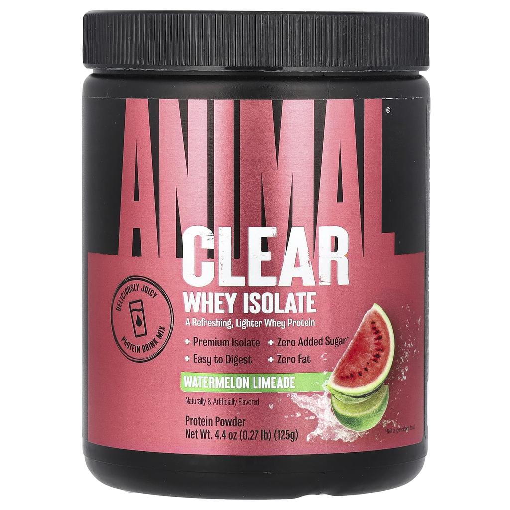 Animal Clear, Whey Isolate, Watermelon Limeade, 125g (0.27lb)