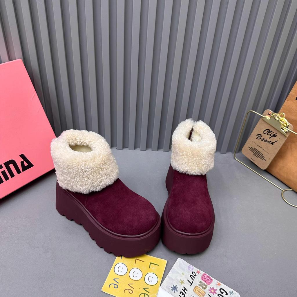 Thick-soled Snow Boots Women's 2025 New Winter Short Boots Piled and Thickened Northeast Snow Shoes Cotton Boots Cotton Shoes Women's Shoes