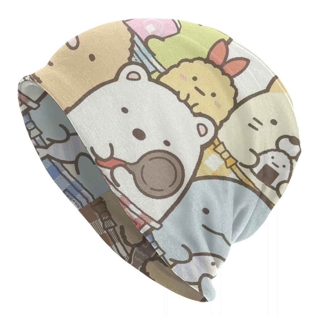 Унисекс Зимняя Теплая Шапка-Бини Мужская Вязаные Шапки Модные Sumikko Gurashi Японский Мультфильм Шапка-Бини Аниме Игра Шапки-Бини Для