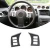Для Nissan 350Z 2003-2006 ABS Карбоновое волокно Декоративные наклейки на рамку кнопок рулевого колеса автомобиля Аксессуары для интерьера автомобиля