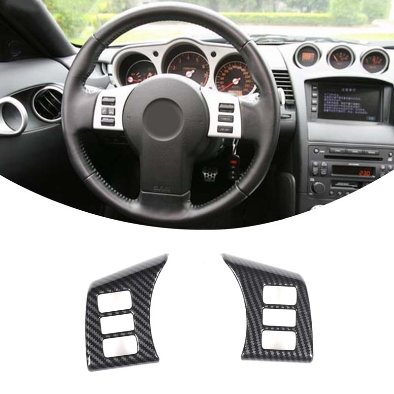 Для Nissan 350Z Z33 2003-2006 LHD ABS Углеродное волокно Панель переключения передач Контроль автомобиля Крышка воздуховода Наклейка на крышку зеркала заднего вида