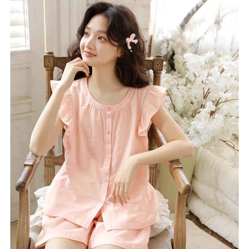 Flying sleeve short-sleeved shorts casual home suit set