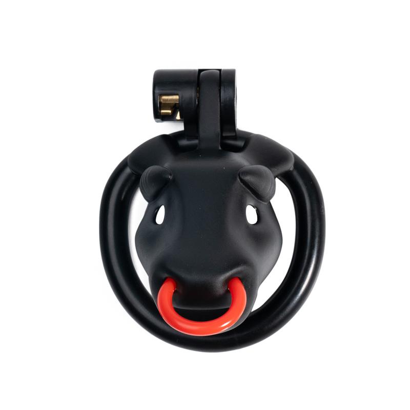 Cow Chastity Lock, Traction Chastity Lock, Male Lower Body Restraint, SM Dog Collar Chastity Device
