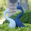 European Style Peacock Branch Ornament for Succulent Pots and Outdoor Garden Decor