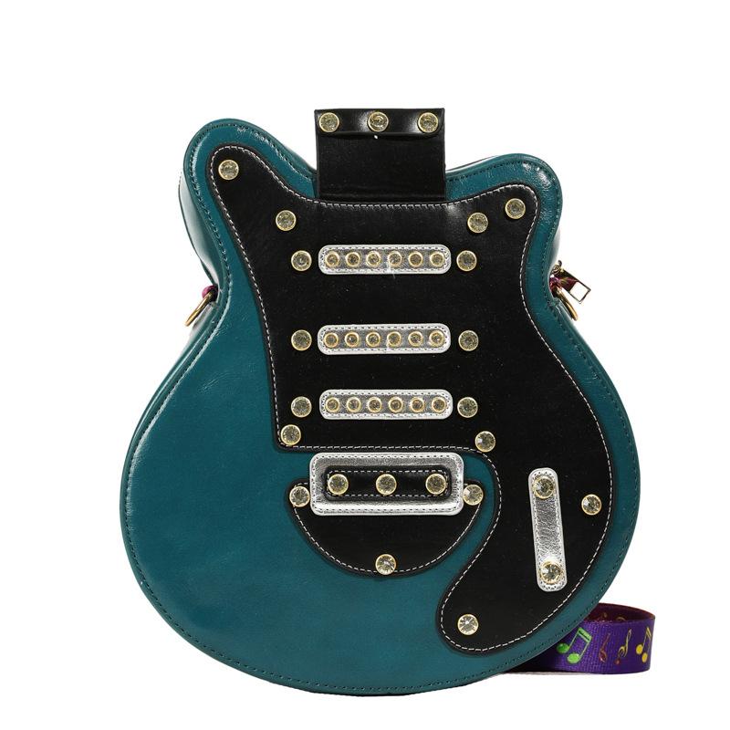 Персонализированная сумка для гитары 2025 новая корейская версия модная сумка через плечо с заклепками ins интернет-знаменитость женский рюкзак