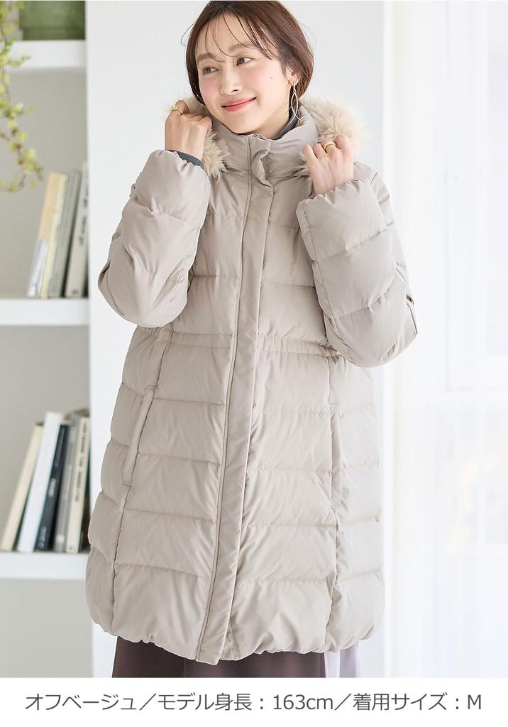 Mama Matte Taffeta Down Stroller L Off Beige [ANGELIEBE] Пальто, Женское, Пальто, Для беременных, Дородовой, Послеродовой, Переноска, Совместимость,