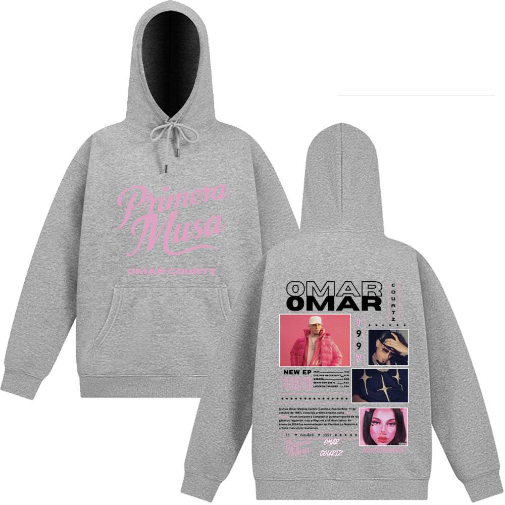 Omar Courtz Primera Musa Album Tour Merch Sweatshirts Men Women Long-sleeved Comfort Pullovers Autumn Winter Casual Man Hoodie