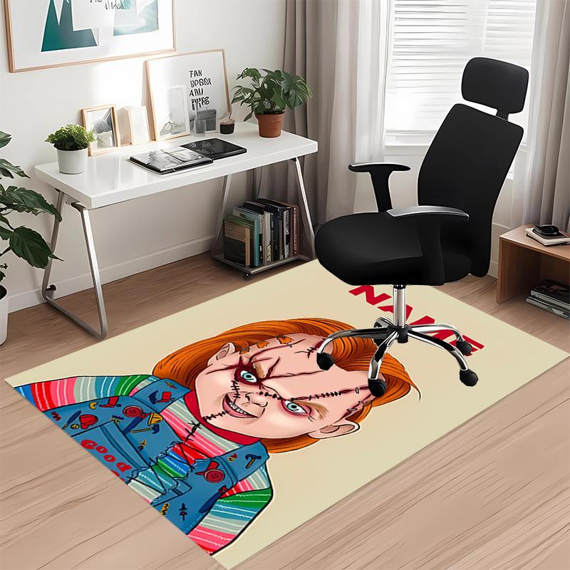 Custom Name Chucky Printed Carpet, for Office Chair Living Room Bedroom Kitchen Room Decor Gifts.