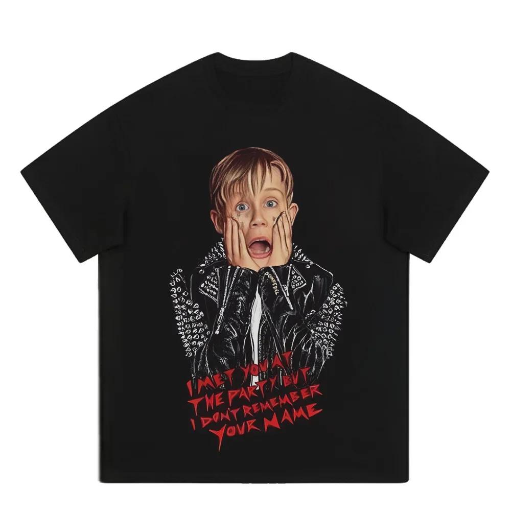 Christmas Movie Home Alone Women Graphic Tshirt Kevin Summer Tshirt High Quality Cotton Loose Tees Tops Vintage Unisex T Shirt