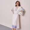 Women's Dress with Floral Embroidery In the Ukrainian Style Stephanie