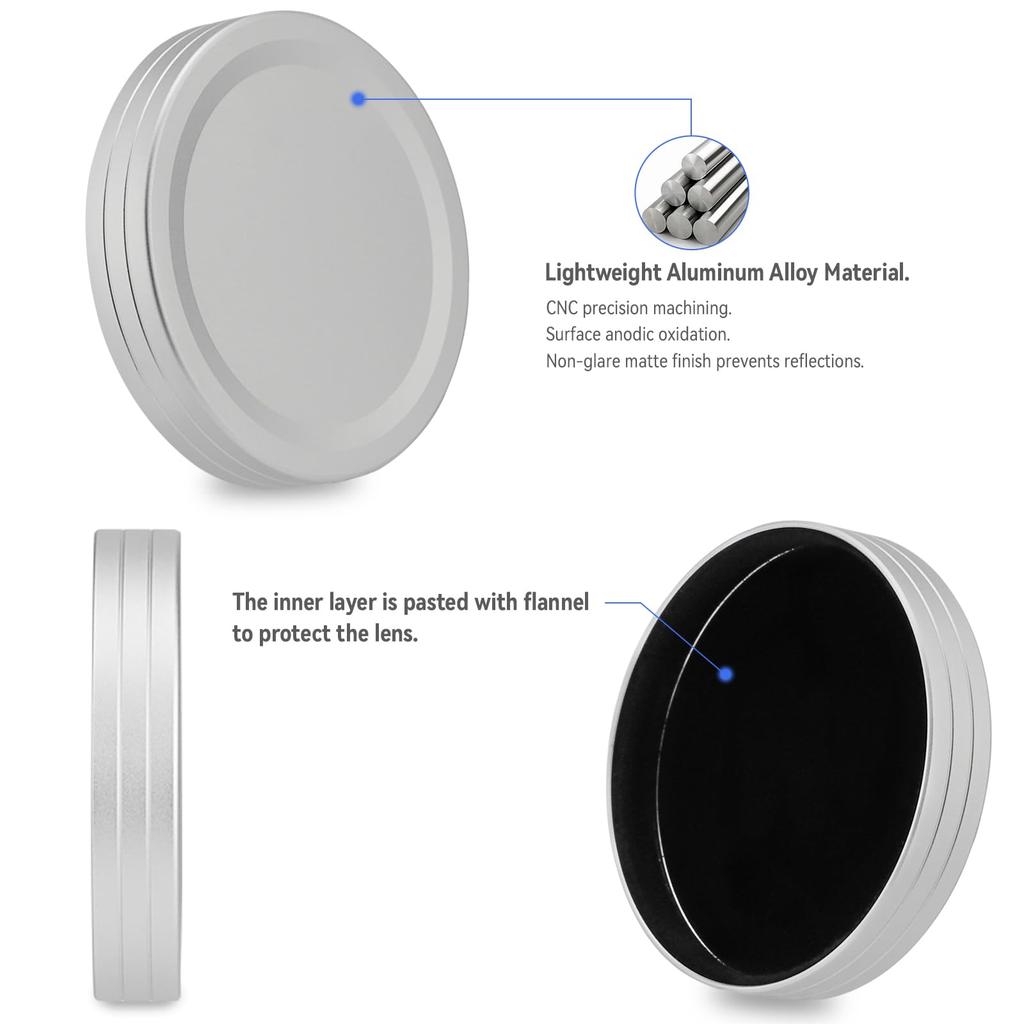 Haoge Металлическая крышка объектива Fujifilm Instax Mini Evo Аксессуары для пленочной фотокамеры Крышка объектива серебристая,