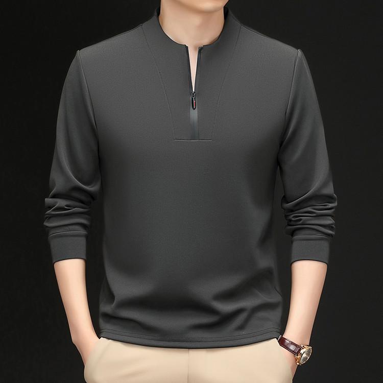 Autumn Men'S Hoodie Top Middle-Aged & Young Trendy Long Sleeve T-Shirt