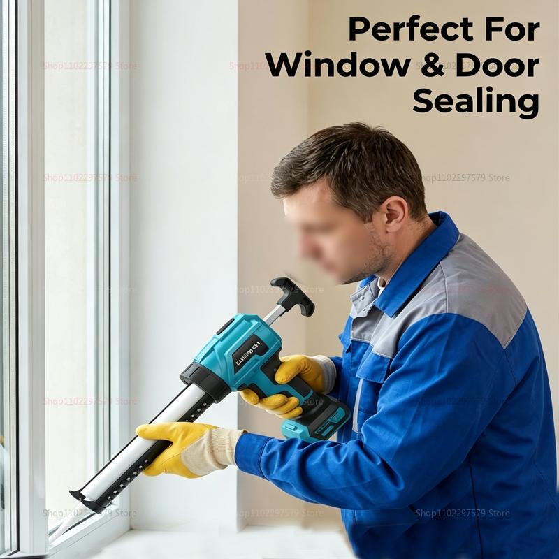 Electric Glue Gun Glass Glue Caulking Gun 4 Speeds Cordless Doors and Windows Electric Sewing Glue Tool for Makita 18V Battery
