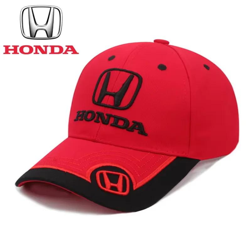 WRS2  HONDA Hip-hop Hat Baseball Cap Outdoor Summer Sports Hat Embroidered Men Women Baseball Cap For Honda Civic Accord CRV HRV Jazz