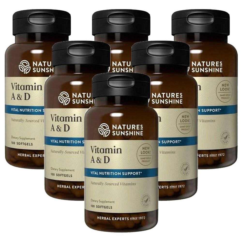 Sunshine Nature's Nature Sunshine Vitamin A & D 100 Capsules x 6 pcs 600 Capsules Set