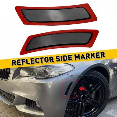 Для BMW F-10 2011-16 Дымчатый Дефлектор-Отражатель Бокового Габаритного Фонаря Бампера 5-й Серии