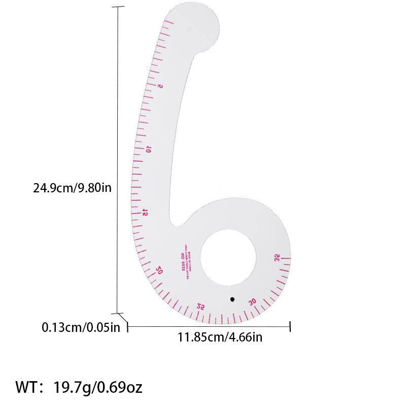 Многофункциональная линейка для создания выкроек одежды: Швейный инструмент для точной резки по кривой