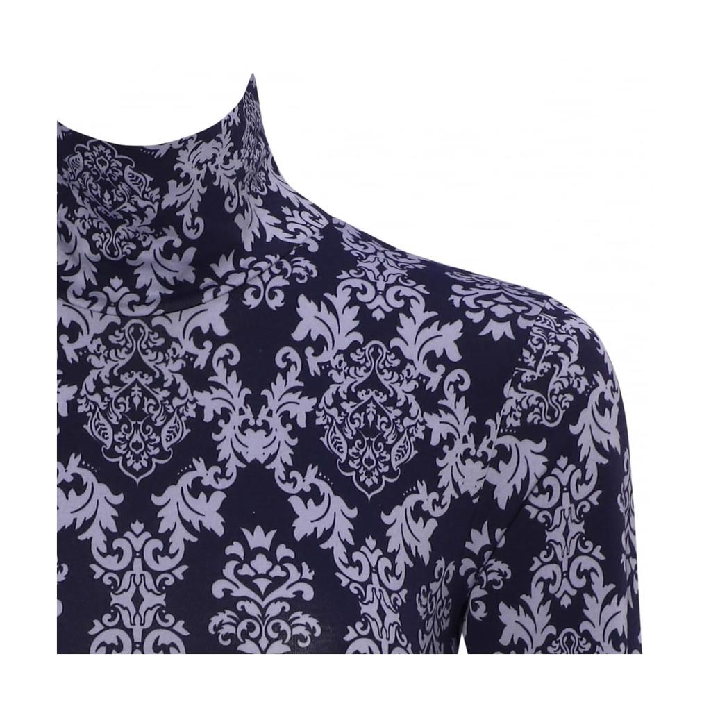 Triumph Warm High Neck Innerwear Sleeve Top M008 Size L 5390, 1/4 (Patterned), (Blue),