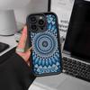Indian Pattern Mandala Silicone Soft Phone Case For IPhone 17 16 15 14 Plus 13 12 Mini 11 Black Cover