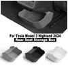 Для Tesla Model 3 Highland 2025 Ящик для хранения под задним сиденьем Под задним воздуховодом Ящик для хранения Органайзер-лоток на заднее сиденье Аксессуары