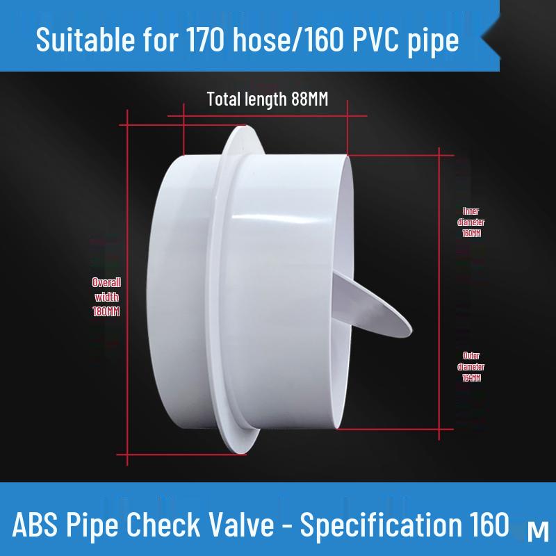 Fresh Air PVC Duct Non-Return Check Valve for Bathroom Ventilation and Exhaust Fan
