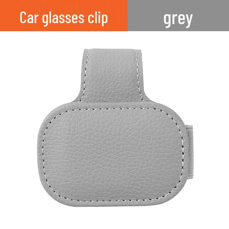 Многофункциональный кожаный зажим на козырек автомобиля для билетов, солнцезащитных очков и карт (модель: LS7 LS6L7)