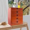 Деревянный органайзер для стола с 5 ящиками, Ящики для хранения, Винтажный ящик-полка для организации документов, файлов, ручек, блокнотов