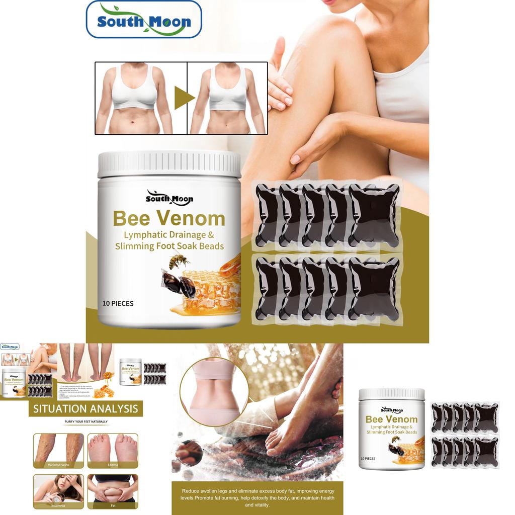 Natural Bee Venom Foot Soak Pearls Relieve Leg Discomfort Cleanse Moisturize